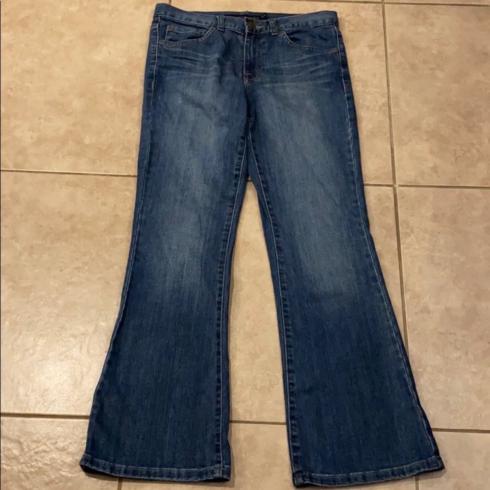 CALVIN KLEIN SIZE 6 DENIM FLAIR/WIDE LEG JEANS!